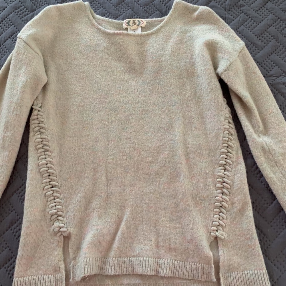 Sweater with Braided Embellishments